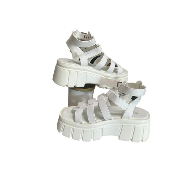 Nasty Gal block heel platform sandals sz 39/8-8.5US NWOT - Picture 4 of 9